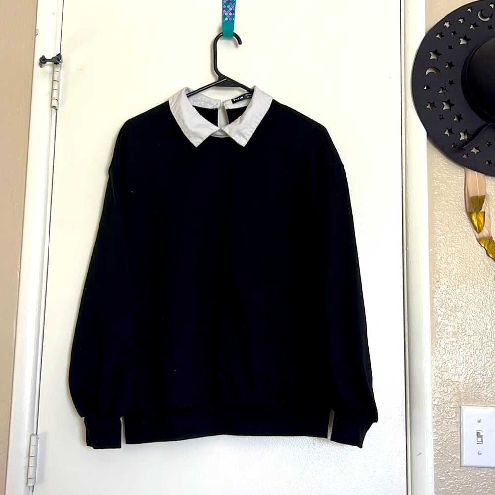 SHEIN black sweater with collar